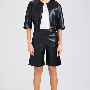 Generation Love Katina Black Vegan Leather Shorts